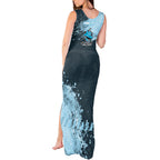 Personalised Cronulla Sutherland Sharks Rugby Tank Maxi Dress Sharkies Mascot - Sporty Splash Art Style