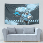 Personalised Cronulla Sutherland Sharks Rugby Tapestry Sharkies Mascot - Sporty Splash Art Style