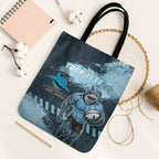 Personalised Cronulla Sutherland Sharks Rugby Tote Bag Sharkies Mascot - Sporty Splash Art Style