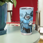 Personalised Cronulla Sutherland Sharks Rugby Tumbler Cup Sharkies Mascot - Sporty Splash Art Style