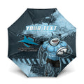Personalised Cronulla Sutherland Sharks Rugby Umbrella Sharkies Mascot - Sporty Splash Art Style