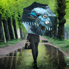 Personalised Cronulla Sutherland Sharks Rugby Umbrella Sharkies Mascot - Sporty Splash Art Style