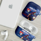 Personalised Newcastle Knights Rugby AirPods Case Newy Warrior Mascot - Sporty Splash Art Style