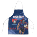 Personalised Newcastle Knights Rugby Apron Newy Warrior Mascot - Sporty Splash Art Style
