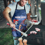 Personalised Newcastle Knights Rugby Apron Newy Warrior Mascot - Sporty Splash Art Style