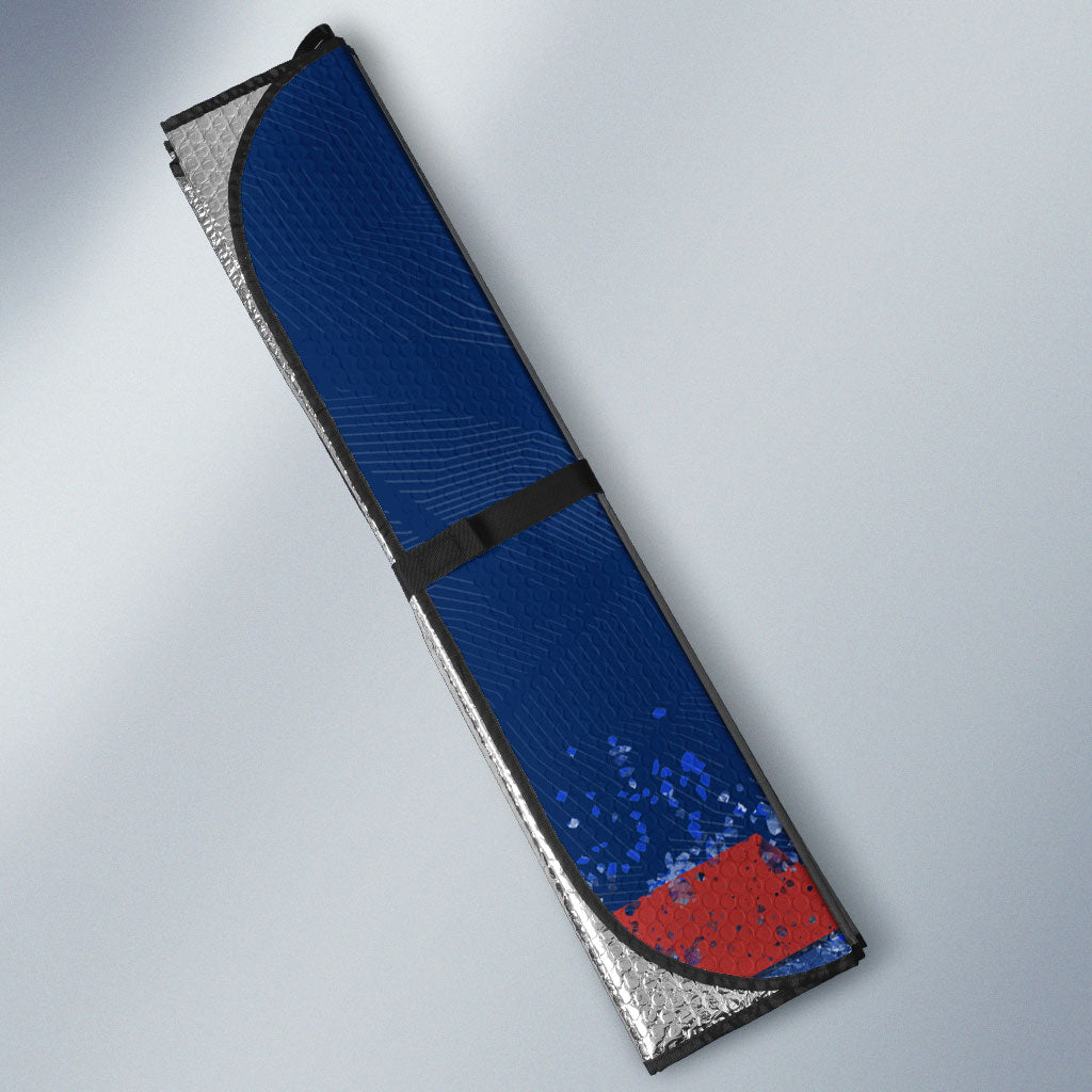 Personalised Newcastle Knights Rugby Auto Sun Shade Newy Warrior Mascot - Sporty Splash Art Style