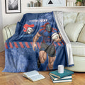 Personalised Newcastle Knights Rugby Blanket Newy Warrior Mascot - Sporty Splash Art Style