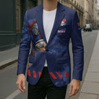 Personalised Newcastle Knights Rugby Blazer Newy Warrior Mascot - Sporty Splash Art Style