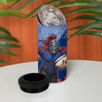 Personalised Newcastle Knights Rugby 4 in 1 Can Cooler Tumbler Newy Warrior Mascot - Sporty Splash Art Style