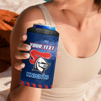 Personalised Newcastle Knights Rugby 4 in 1 Can Cooler Tumbler Newy Warrior Mascot - Sporty Splash Art Style