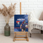 Personalised Newcastle Knights Rugby Canvas Wall Art Newy Warrior Mascot - Sporty Splash Art Style