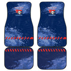 Personalised Newcastle Knights Rugby Car Mats Newy Warrior Mascot - Sporty Splash Art Style