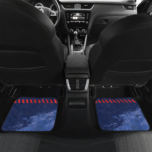 Personalised Newcastle Knights Rugby Car Mats Newy Warrior Mascot - Sporty Splash Art Style