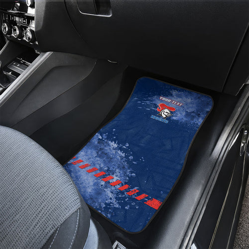 Personalised Newcastle Knights Rugby Car Mats Newy Warrior Mascot - Sporty Splash Art Style