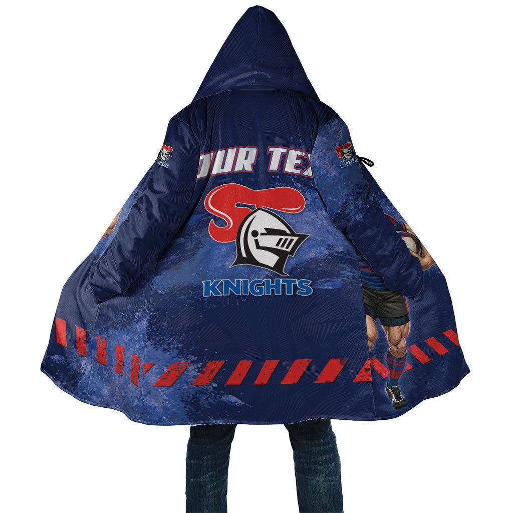 Personalised Newcastle Knights Rugby Cloak Newy Warrior Mascot - Sporty Splash Art Style