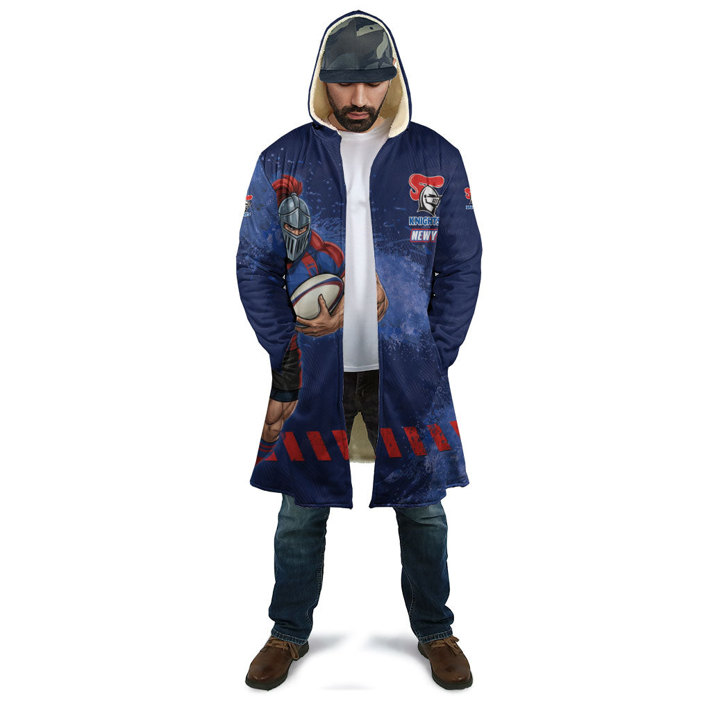 Personalised Newcastle Knights Rugby Cloak Newy Warrior Mascot - Sporty Splash Art Style