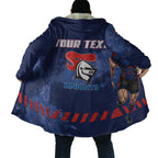 Personalised Newcastle Knights Rugby Cloak Newy Warrior Mascot - Sporty Splash Art Style
