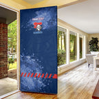 Personalised Newcastle Knights Rugby Door Cover Newy Warrior Mascot - Sporty Splash Art Style