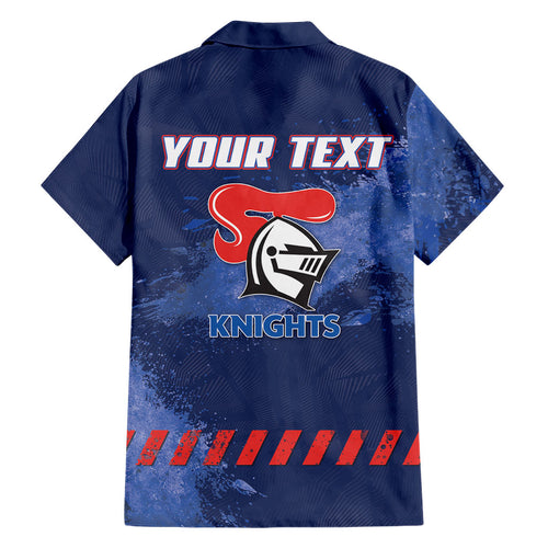 Personalised Newcastle Knights Rugby Family Matching Tank Maxi Dress and Hawaiian Shirt Newy Warrior Mascot - Sporty Splash Art Style