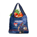 Personalised Newcastle Knights Rugby Grocery Bag Newy Warrior Mascot - Sporty Splash Art Style