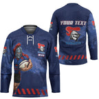 Personalised Newcastle Knights Rugby Hockey Jersey Newy Warrior Mascot - Sporty Splash Art Style