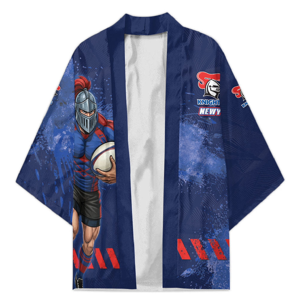 Personalised Newcastle Knights Rugby Kimono Newy Warrior Mascot - Sporty Splash Art Style