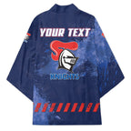 Personalised Newcastle Knights Rugby Kimono Newy Warrior Mascot - Sporty Splash Art Style
