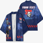 Personalised Newcastle Knights Rugby Kimono Newy Warrior Mascot - Sporty Splash Art Style