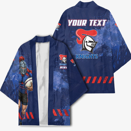 Personalised Newcastle Knights Rugby Kimono Newy Warrior Mascot - Sporty Splash Art Style