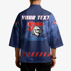 Personalised Newcastle Knights Rugby Kimono Newy Warrior Mascot - Sporty Splash Art Style