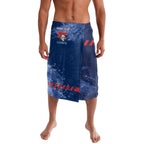 Personalised Newcastle Knights Rugby Lavalava Newy Warrior Mascot - Sporty Splash Art Style