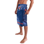 Personalised Newcastle Knights Rugby Lavalava Newy Warrior Mascot - Sporty Splash Art Style