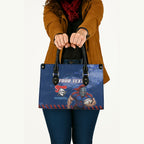 Personalised Newcastle Knights Rugby Leather Bag Newy Warrior Mascot - Sporty Splash Art Style