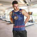 Personalised Newcastle Knights Rugby Men Tank Top Newy Warrior Mascot - Sporty Splash Art Style