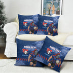 Personalised Newcastle Knights Rugby Pillow Cover Newy Warrior Mascot - Sporty Splash Art Style