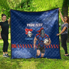 Personalised Newcastle Knights Rugby Quilt Newy Warrior Mascot - Sporty Splash Art Style