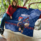 Personalised Newcastle Knights Rugby Quilt Newy Warrior Mascot - Sporty Splash Art Style