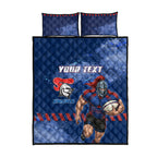 Personalised Newcastle Knights Rugby Quilt Bed Set Newy Warrior Mascot - Sporty Splash Art Style