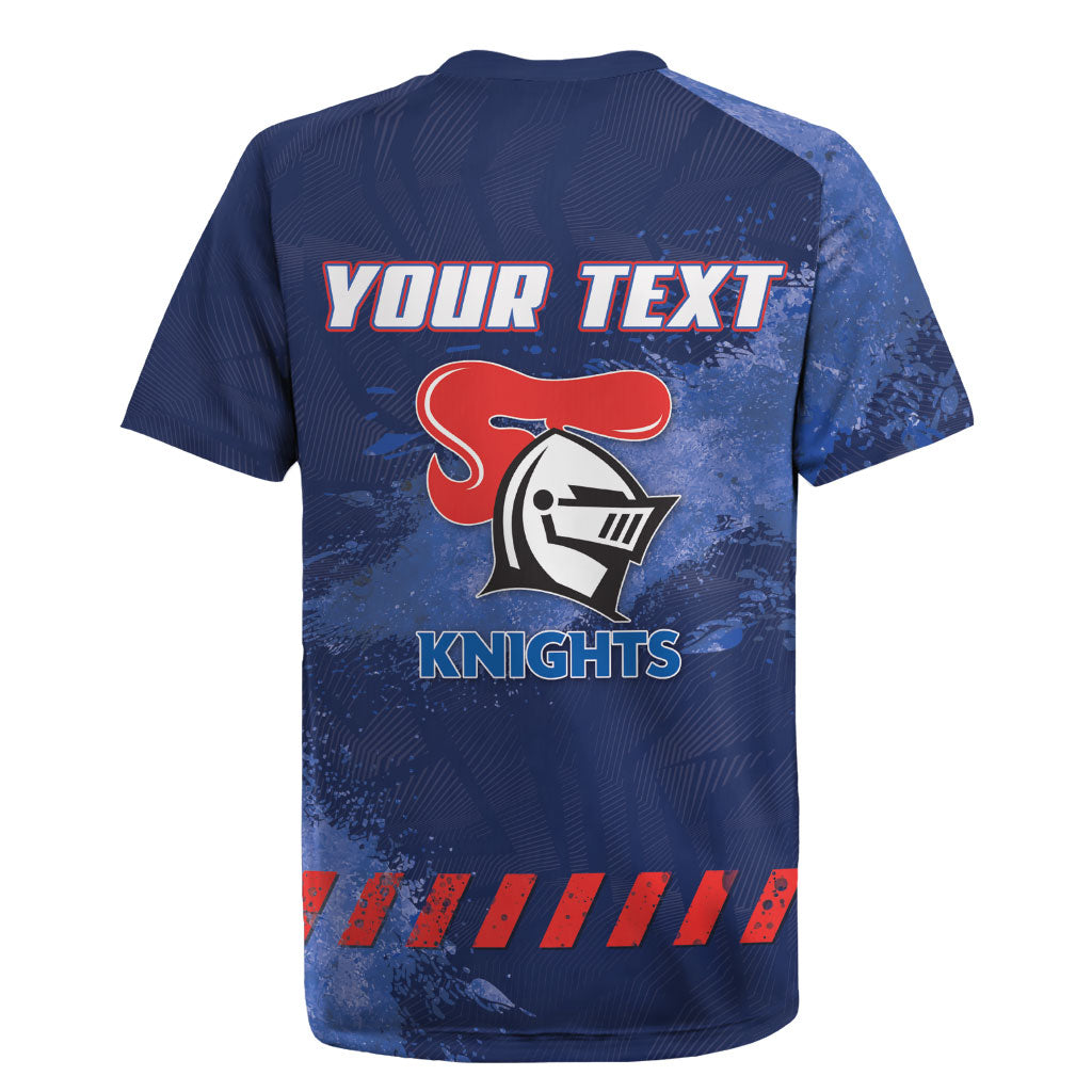 Personalised Newcastle Knights Rugby Rugby Jersey Newy Warrior Mascot - Sporty Splash Art Style