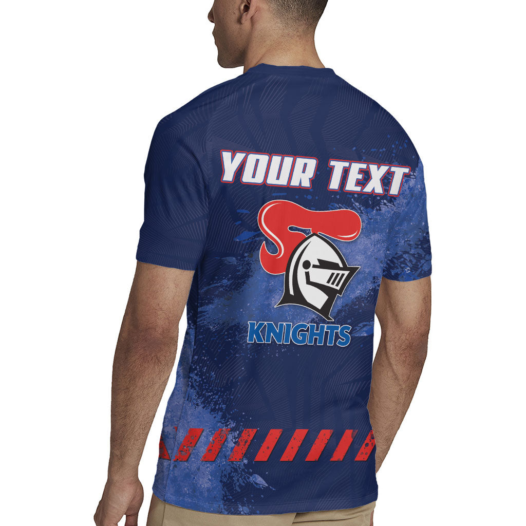Personalised Newcastle Knights Rugby Rugby Jersey Newy Warrior Mascot - Sporty Splash Art Style
