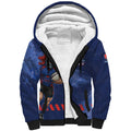 Personalised Newcastle Knights Rugby Sherpa Hoodie Newy Warrior Mascot - Sporty Splash Art Style