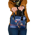 Personalised Newcastle Knights Rugby Shoulder Handbag Newy Warrior Mascot - Sporty Splash Art Style