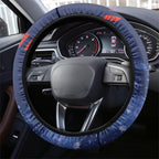 Newcastle Knights Rugby Steering Wheel Cover Newy Warrior Mascot - Sporty Splash Art Style