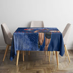 Personalised Newcastle Knights Rugby Tablecloth Newy Warrior Mascot - Sporty Splash Art Style