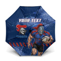 Personalised Newcastle Knights Rugby Umbrella Newy Warrior Mascot - Sporty Splash Art Style
