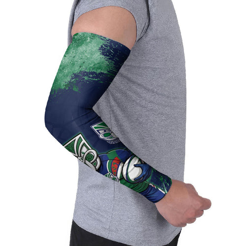 Personalised New Zealand Warriors Rugby Arm Sleeves Maori The Wahs Mascot - Sporty Splash Art Style