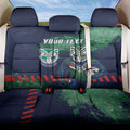Personalised New Zealand Warriors Rugby Back Car Seat Cover Maori The Wahs Mascot - Sporty Splash Art Style