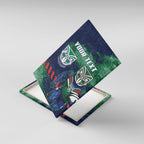 Personalised New Zealand Warriors Rugby Canvas Wall Art Maori The Wahs Mascot - Sporty Splash Art Style