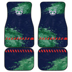 Personalised New Zealand Warriors Rugby Car Mats Maori The Wahs Mascot - Sporty Splash Art Style