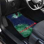 Personalised New Zealand Warriors Rugby Car Mats Maori The Wahs Mascot - Sporty Splash Art Style
